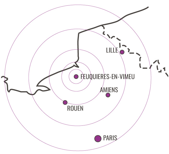 Carte localisation Majéluc Feuquières en vimeu